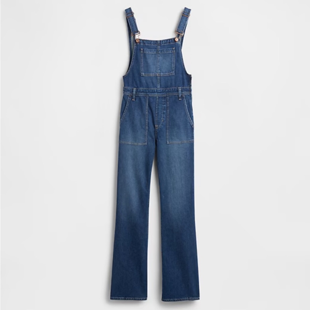 GAP Classic Blue Long & Lean DenimOveralls NWT